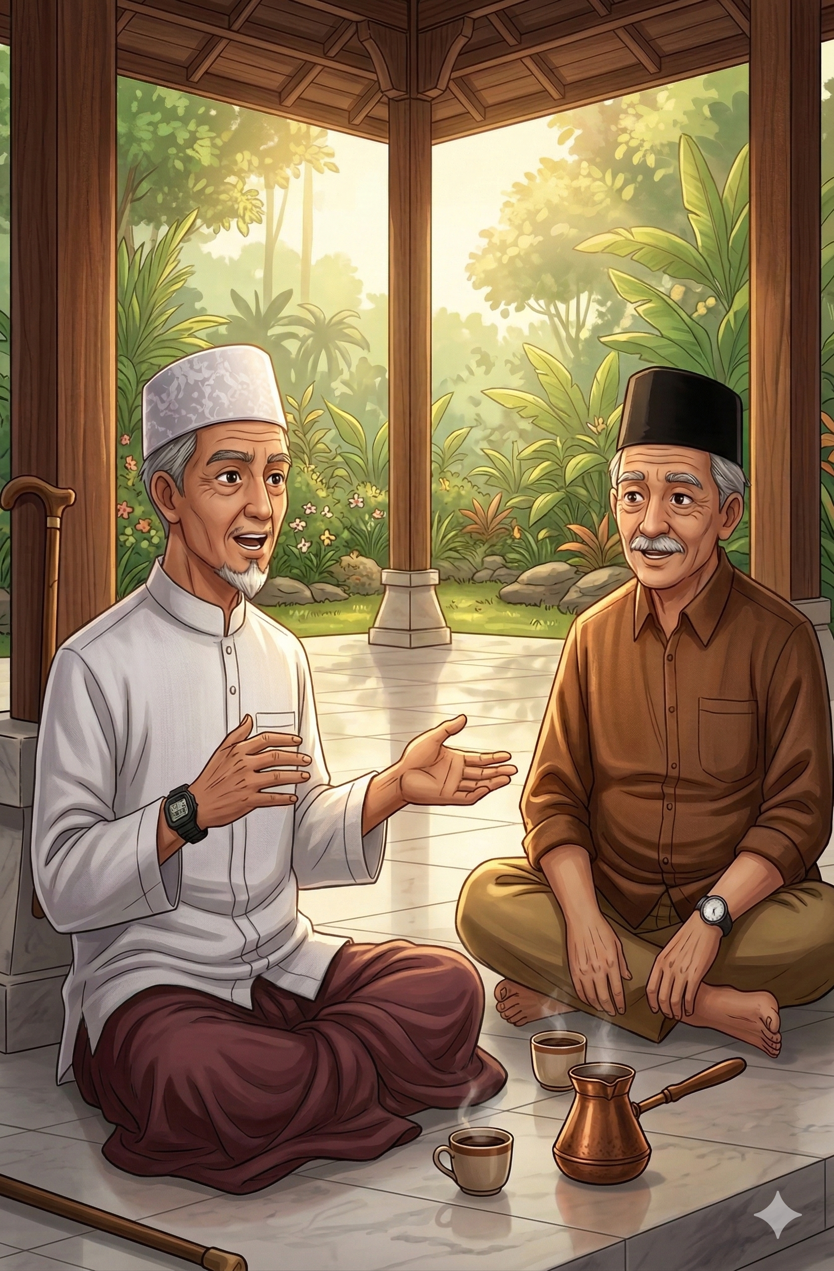 Ilustrasi Berbincang